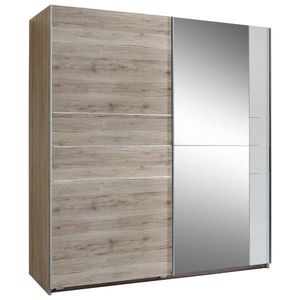 MID.YOU SKRIŇA SO ZRKADLOM, biela, dub San Remo, 179/198/64 cm vyobraziť