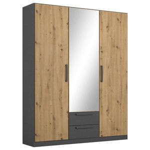 Rauch Möbel SKRIŇA S OTOČNÝMI DVERAMI, sivá, dub artisan, 136/197/54 cm vyobraziť