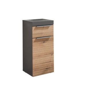 MID.YOU STREDNE VYSOKÁ SKRINKA, grafitová, farba duba, 36/79/31 cm vyobraziť