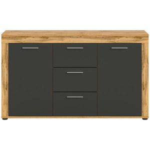 MID.YOU ŠIROKÁ KOMODA, dub wotan, 125/80/35 cm vyobraziť