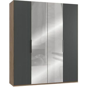 MID.YOU SKRIŇA S OTOČNÝMI DVERAMI, grafitová, farba duba, 200/236/58 cm vyobraziť