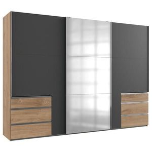 MID.YOU ŠAT. SKRIŇA S POSUV. DVERAMI, grafitová, farba duba, 300/216/65 cm vyobraziť