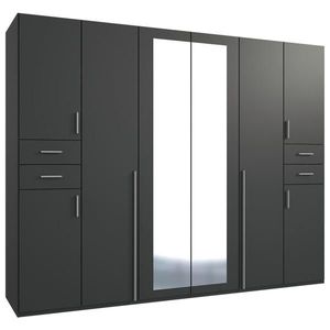 MID.YOU SKRIŇA S OTOČNÝMI DVERAMI, grafitová, 270/208/58 cm vyobraziť