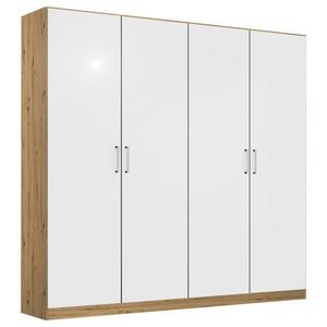 Rauch Möbel SKRIŇA S OTOČNÝMI DVERAMI, dub artisan, biela s vysokým leskom, 181/210/54 cm vyobraziť