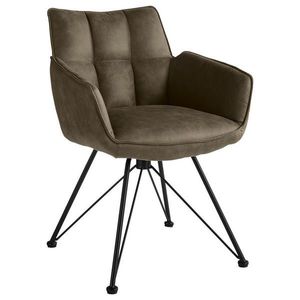 SetOne by Musterring STOLIČKA S PODRÚČKAMI, mikrovlákno, taupe vyobraziť