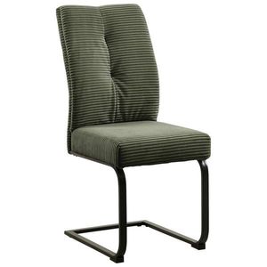 Carryhome STOLIČKA S PRUŽNÝM PODNOŽÍM, kord, zelená, čierna vyobraziť