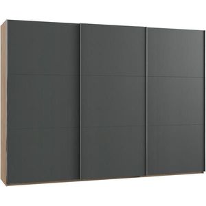 MID.YOU ŠAT. SKRIŇA S POSUV. DVERAMI, grafitová, farba duba, 300/216/65 cm vyobraziť