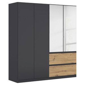 Rauch Möbel SKRIŇA S OTOČNÝMI DVERAMI, sivá, dub artisan, 181/197/54 cm vyobraziť