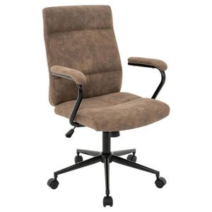 MID.YOU OTOČNÁ STOLIČKA, tkaná textília, čierna, svetlohnedá vyobraziť