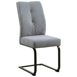 Carryhome STOLIČKA S PRUŽNÝM PODNOŽÍM, kord, sivá, čierna vyobraziť