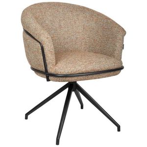 Belluti STOLIČKA S PODRÚČKAMI, železo, buklé, čierna, terakotová vyobraziť