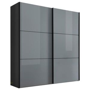 Moderano ŠAT. SKRIŇA S POSUV. DVERAMI, svetlosivá, tmavosivá, 188/222/68 cm vyobraziť