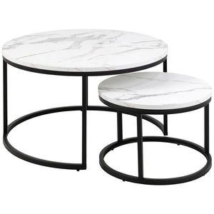 MID.YOU KONFERENČNÝ STOLÍK, čierna, biela, kov, kompozitné drevo, 80/45/80 cm vyobraziť