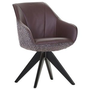 Landscape STOLIČKA S PODRÚČKAMI, ženilka, vzhľad kože, fialová vyobraziť