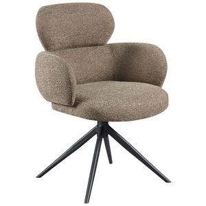 Novel STOLIČKA S PODRÚČKAMI, železo, tkaná textília, taupe vyobraziť