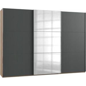 MID.YOU ŠAT. SKRIŇA S POSUV. DVERAMI, grafitová, farba duba, 300/216/65 cm vyobraziť