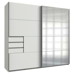 MID.YOU BIELA SKRIŇA SO ZRKADLOM, číra, biela, hliníková, 225/210/64 cm vyobraziť