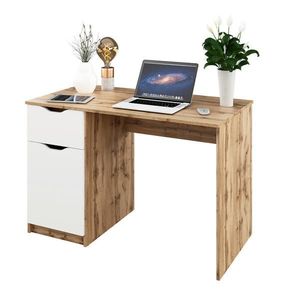 Carryhome PÍSACÍ STÔL, biela, farba duba, 116, 4/76/60 cm vyobraziť