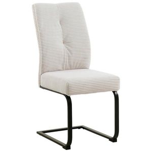 Carryhome STOLIČKA S PRUŽNÝM PODNOŽÍM, kord, krémová, čierna vyobraziť