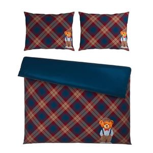 Novel OBOJSTRANNÁ POSTEĽNÁ BIELIZEŇ, satén, modrá, 200/200 cm vyobraziť