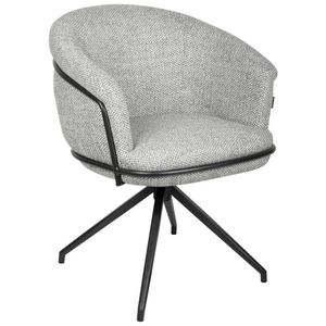 Belluti STOLIČKA S PODRÚČKAMI, železo, buklé, sivá, čierna vyobraziť