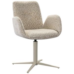 Lomoco STOLIČKA S PODRÚČKAMI, železo, mikrovlákno, taupe vyobraziť