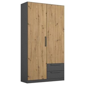 Rauch Möbel SKRIŇA S OTOČNÝMI DVERAMI, sivá, dub artisan, 91/197/54 cm vyobraziť