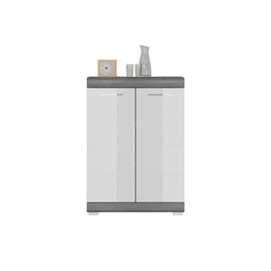 MID.YOU KOMODA, sivá, biela s vysokým leskom, 60/85/37 cm vyobraziť