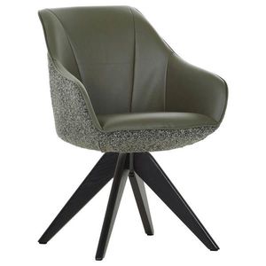 Landscape STOLIČKA S PODRÚČKAMI, ženilka, vzhľad kože, olivovozelená vyobraziť