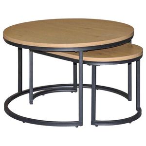 MID.YOU KONFERENČNÝ STOLÍK, čierna, divoký dub, kov, kompozitné drevo, 70/70/42 cm vyobraziť