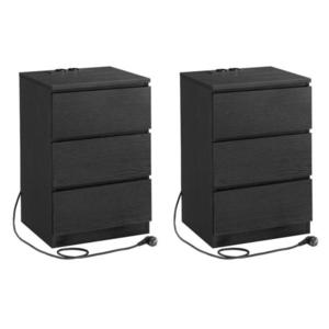 MID.YOU SADA NOČNÝCH STOLÍKOV, čierna, 40/59/35 cm vyobraziť