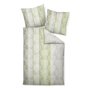 Janine POSTEĽNÁ BIELIZEŇ, biber, zelená, biela, 135/200 cm vyobraziť