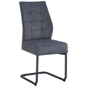 Hom`in STOLIČKA S PRUŽNÝM PODNOŽÍM, tkaná textília, antracitová, čierna vyobraziť