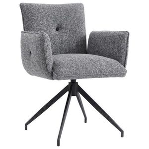 Hom`in STOLIČKA S PODRÚČKAMI, železo, vzhľad ľanu, sivá vyobraziť