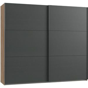 MID.YOU ŠAT. SKRIŇA S POSUV. DVERAMI, grafitová, farba duba, 250/216/65 cm vyobraziť