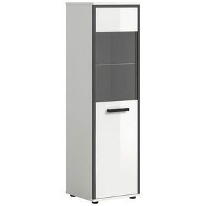 MID.YOU STREDNE VYSOKÁ SKRINKA, biela s vysokým leskom, 40/139/34 cm vyobraziť