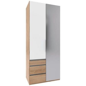 MID.YOU SKRIŇA S OTOČNÝMI DVERAMI, biela, trámový dub, 100/216/58 cm vyobraziť