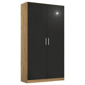 Rauch Möbel SKRIŇA S OTOČNÝMI DVERAMI, sivá, dub artisan, 91/197/54 cm vyobraziť