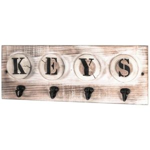 Landscape VEŠIAK NA KĽÚČE, čierna, biela, svetlohnedá vyobraziť