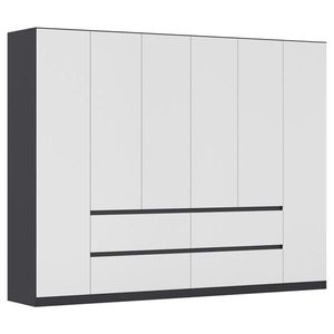 Rauch Möbel SKRIŇA S OTOČNÝMI DVERAMI, sivá, biela, 271/210/54 cm vyobraziť