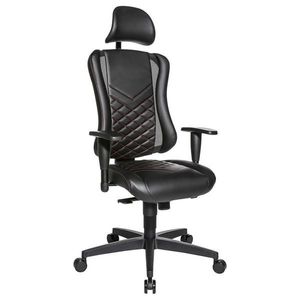 Dieter Knoll OTOČNÁ STOLIČKA, vzhľad kože, čierna vyobraziť