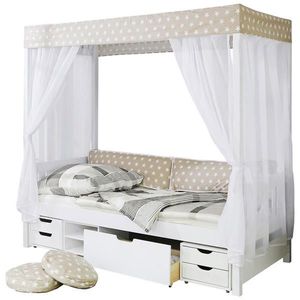 MID.YOU POSTEĽ S NEBESAMI, 90/200 cm biela, béžová vyobraziť