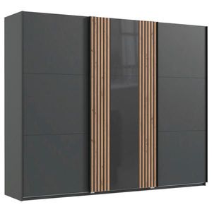 MID.YOU ŠAT. SKRIŇA S POSUV. DVERAMI, grafitová, sivá, dub artisan, 250/216/65 cm vyobraziť