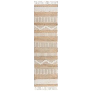 RUČNE TKANÝ KOBEREC, 230/60 cm, krémová, prírodná farba vyobraziť