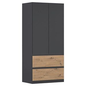 Rauch Möbel SKRIŇA S OTOČNÝMI DVERAMI, sivá, dub artisan, 91/197/54 cm vyobraziť