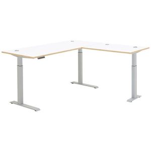 MID.YOU ROHOVÝ PÍSACÍ STÔL, dub artisan, biela, strieborná, 185/100/72/77/67 cm vyobraziť