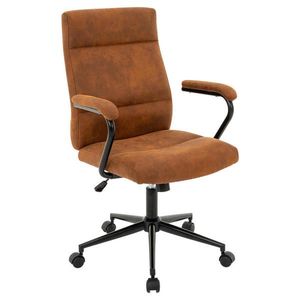 MID.YOU OTOČNÁ STOLIČKA, tkaná textília, čierna, karamelová vyobraziť