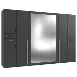 MID.YOU SKRIŇA S OTOČNÝMI DVERAMI, grafitová, 313/208/58 cm vyobraziť