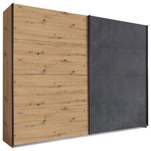 Rauch Möbel ŠAT. SKRIŇA S POSUV. DVERAMI, antracitová, dub artisan, 271/210/62 cm vyobraziť