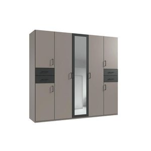 MID.YOU SKRIŇA S OTOČNÝMI DVERAMI, grafitová, sivá, Sahara, 225/208/58 cm vyobraziť